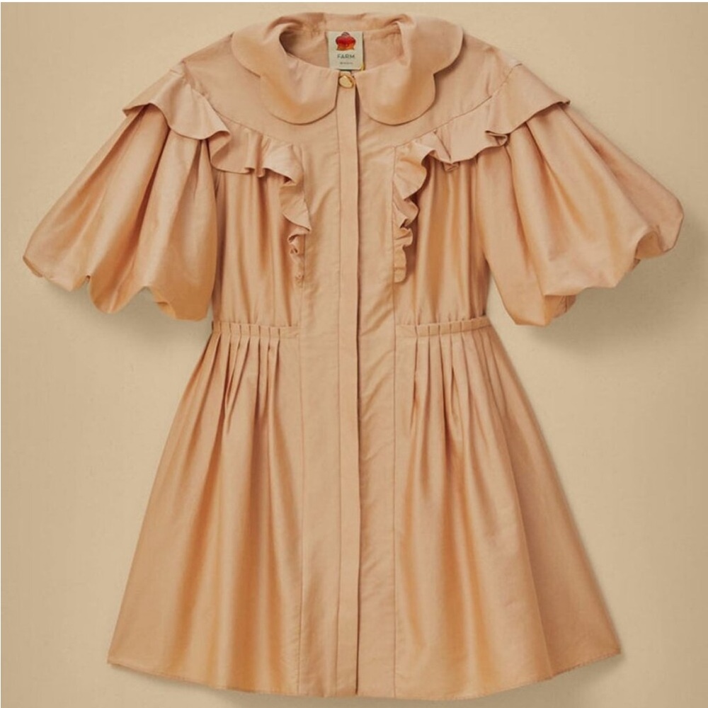 Farm Rio Ruffle Puff-Sleeve Mini Dress - Picture 4 of 12